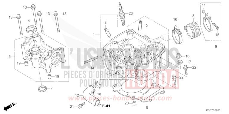 CYLINDER HEAD for CRF150R "Big wheels" EXTREME RED (R292) from 2025